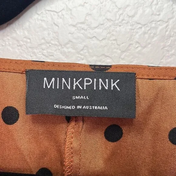Minkpink Rust and Black Milan Wrap Dress NEW